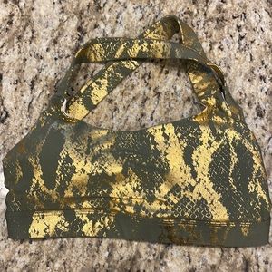 Snakeskin sports bra